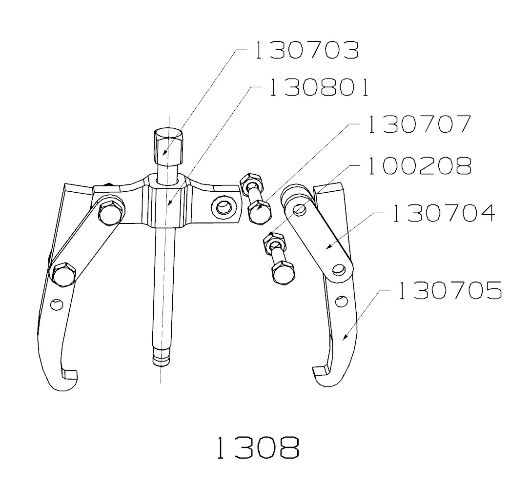 EXTRACTOR FORZA SERIE 1300 MECÁNICO DE 2 PATAS